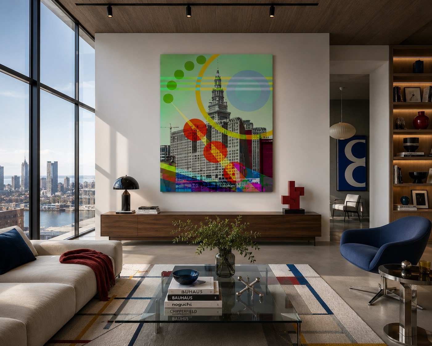Cleveland Wall Art | Abstract Terminal Tower Aluminum Print